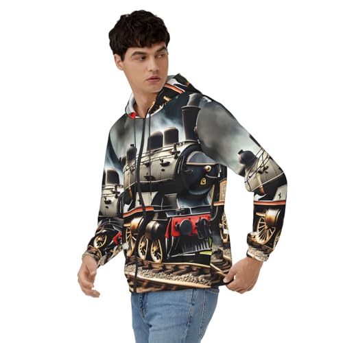 Sweat à capuche homme locomotive : finitions soignées trois saisons