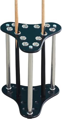 Porte-queues de billard compact pour salon de jeux et rangement de 12 pièces