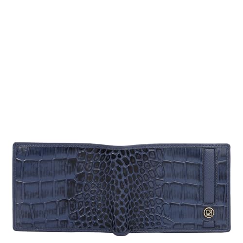 Image of Da Milano Leather RFID Wallet for Men with Multicard Slot - Blue (10287OL)
