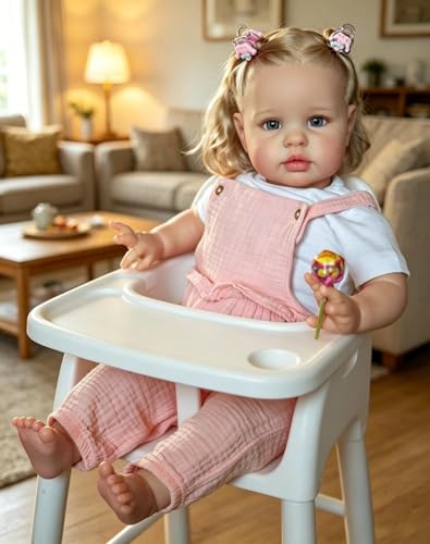 Muñeca reborn niña de silicona realista 24 pulgadas miniatura 5