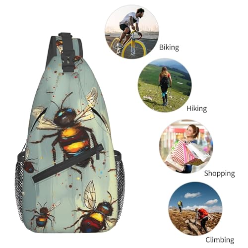 Bolso Cruzado tipo Sling para Mujer y Hombre Negro miniatura 5