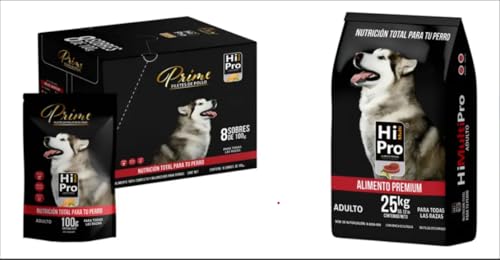 Kit Alimento Premium Adulto 25kg + Hi Multipro: Alimento Húmedo Caja 8 Sobres