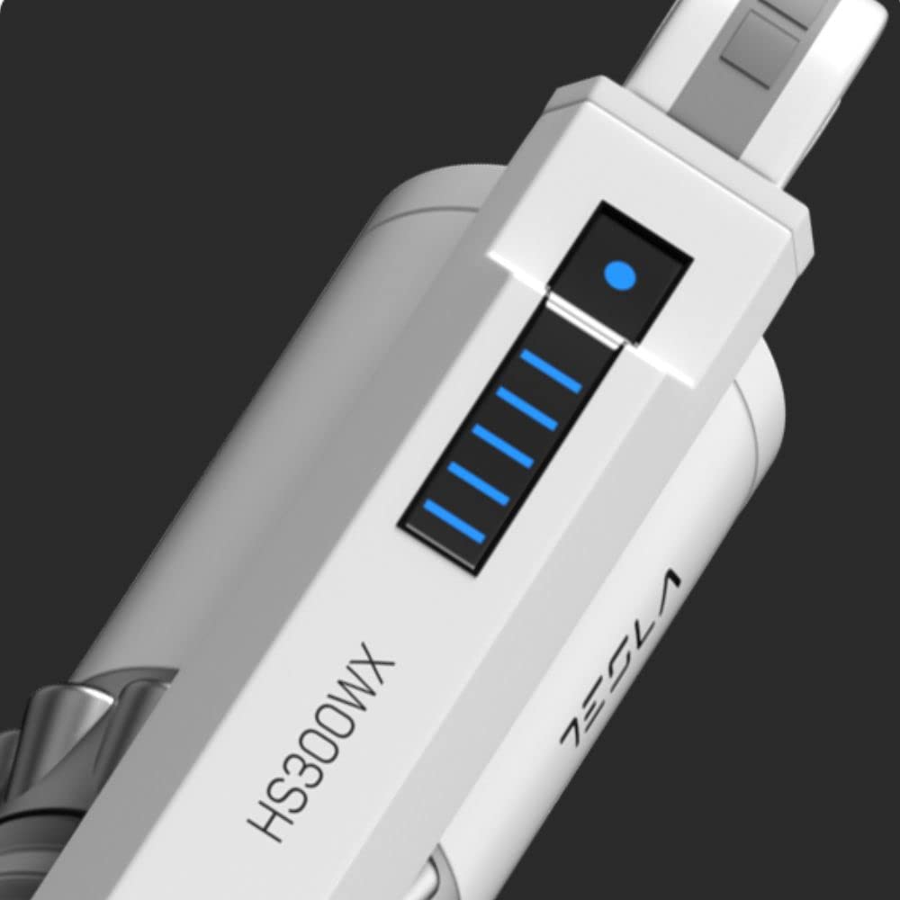 TESLA Aspiradora de Mano HS300WX, 200W, Depósito 200ml, Filtro HEPA Lavable, Batería Larga Duración, 2 Velocidades, Blanco
