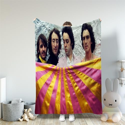 CHEWYZ Couverture The Beatles, couvertures en Peluche, Couverture Polaire en Microfibre, Couverture de canapé, Couverture imprimée 3D pour Adultes et Enfants, Douce et Chaude 100x130cm - Les Beatles, Paul McCartney, John Lennon, RIngo Starr, George Harrison CHEWYZ Couverture The Beatles, couvertures en Peluche, Couverture Polaire en Microfibre, Couverture de canapé, Couverture imprimée 3D pour Adultes et Enfants, Douce et Chaude 100x130cm