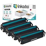 Inkadoo Toner per HP 201X / CF400X + CF253AM Color Laserjet Pro MFP M 277 dw Color Laserjet Pro M 252 n (Multipack) cartuccia toner toner