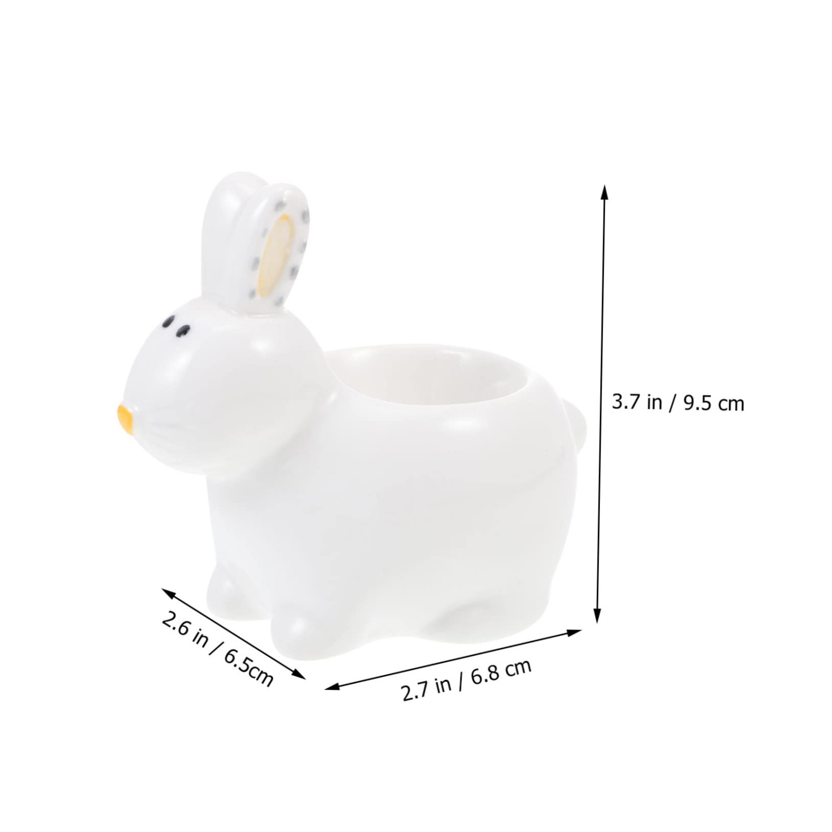 KICHOUSE Egg Ceramic Cup Rabbit Egg Plate Porcelain Cup Dinning Table Tray Delicate Decor for Home
