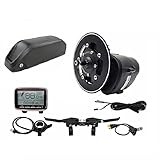 HalloMotor TongSheng TSDZ2 36V 250W 350W 500W Drehmomentsensor Mittelmotor Umrüstsätze mit Rücktritt oder Freilauf + 36V 15AH 36V 19.2AH 36V 20AH Rahmenakku (36V 250W freilauf, 36V 15AH Akku)