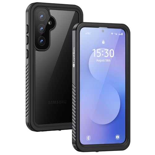 Lanhiem for Samsung S25 FE Case Galaxy S25 FE Waterproof Case with Built in Screen Protector Heavy Duty Shockproof Dustproof Protective Phone Case for S25FE 5G (6.7 Inch Black)