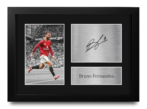 HWC Trading FR Bruno Fernandes prezenty z nadrukiem podpisanego autografem dla fanów i zwolenników - A4 oprawiony