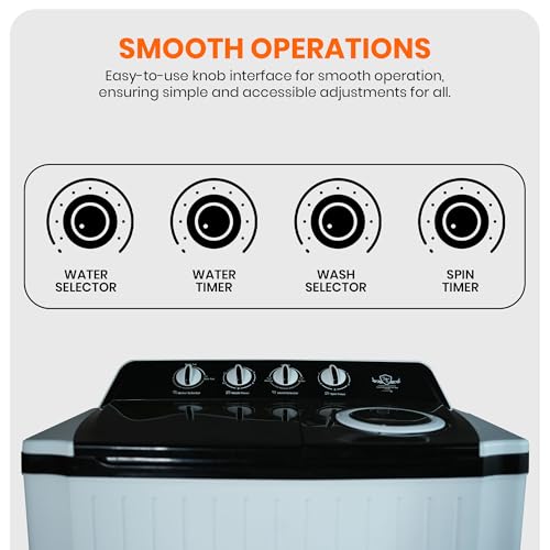 Image of Power Guard 9Kg Semi Automatic Top Loading Washing Machine (PG90WM-BKWT-OP-WW,Black White)