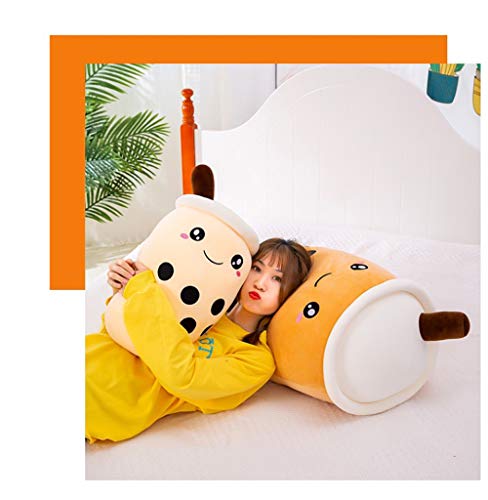 Kowaka Boba Plushie pluche kussen, creatieve bel melk thee cup vormige knuffelen kussen gevuld speelgoed, bruin schattig… - Image 8