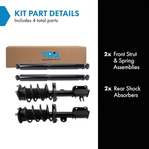 Image of TRQ Front Rear Strut Assembly Shock Absorber Coil Spring Compatible with 2015-2022 Ram ProMaster City