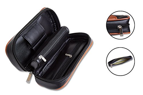 Free Boy Tobacco Smoking Pipe, Leather Pipe Pouch Handmade Wood Pipe Accessories - Thumbnail 5