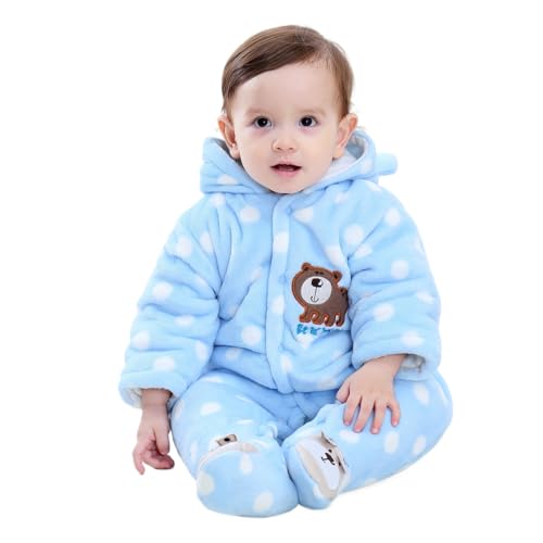 Image of Gaorui Newborn Baby Jumpsuit Outfit Hoody Coat Winter Infant Rompers Toddler Clothing Bodysuit