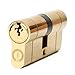Price comparison product image Anti-Snap Euro Door Lock Cylinder-Brass Polish Surface (35/35(70mm), Brass polishing)