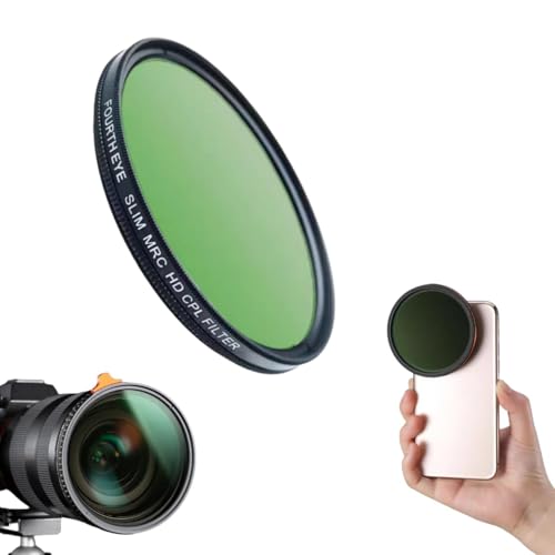 Image of GetZget 52mm CPL Filters Lens Compatible with iPhone 13 /14 / 15 & Plus, Vivo X90 Mobile Cover, DSLR Camera (CPL Filter, 52mm)
