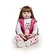 LBFXQ Poupées Simulation 60CM Réincarné Bébé Silicone Vinyle Nouveau-Né Poupées Filles Croissance Bébé Compagnon Doll pour Les Enfants Anniversaire Noël Cadeau