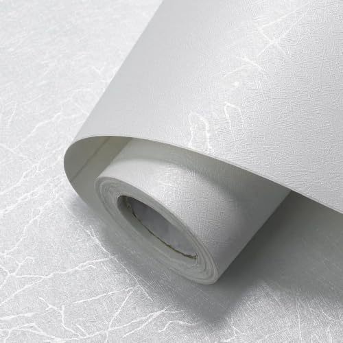 Image of 45x100 Cm Silk-White Wallpaper for Walls Waterproof Vinyl Film Self Adhesive Peel & Stick 3D Embossed Hexagon Design Kitchen, Cabinet, Furniture PVC Lamination Roll