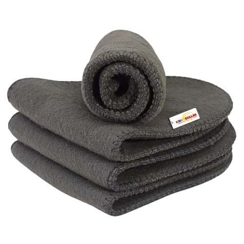 Soft Cotton Baby Pads Nappy Pad Insert for Cloth Diaper Newborn Baby Washable Reusable Absorbent Leak Proof Quick Dry Liner | Black | Pack Of 4-image-29