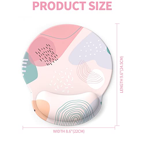 Image of eulps Mouse Pad with Wrist Rest, Comfortable Computer Mousepad with Gel Wrist Support Smooth Surface and Non-Slip PU Base for Pain Relief, Laptop, Office & Home (Floral Fantasy)