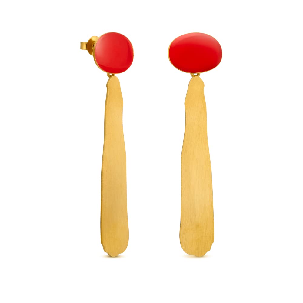 SPILLA IN ORO MIRÓ JEWELRY | Progettato da Joidart | Collezione Mirò | Metallo placcato oro 24K con smalto a freddo
