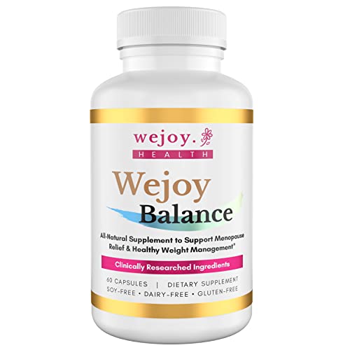 Wejoy Balance - For Menopause Hot Flashes, Weight Gain, Joint Support, Sleep, Night Sweats, Hair Loss, Mood Swings, Uniquely Formulated Menopause Supplements For Women (1 Bottle) #TOP23