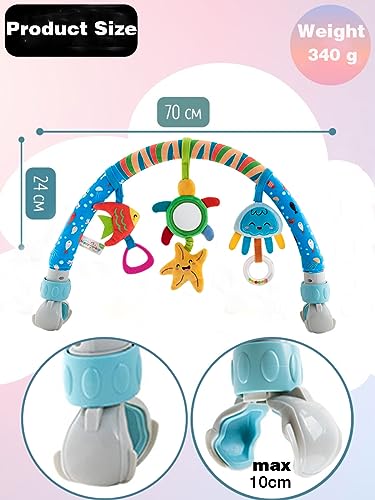 Image of Pau1Hami1ton Baby Stroller Arch Toys, Car Seat Toys,Bouncer Toy Bar /Mobile for Bassinet,Adjustable Baby Hanging Toys Fit for Crib Bed,Stroller,Car Seat.S-19(Star)