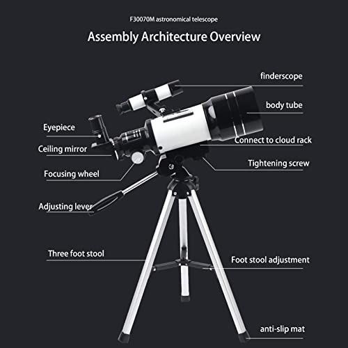 Telescopio Astronómico Refractor 300x70mm Principiantes miniatura 4