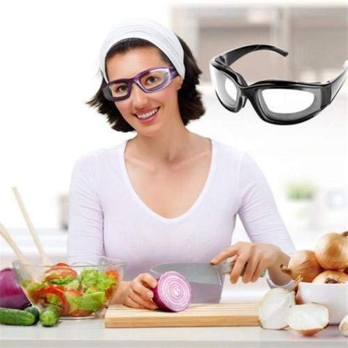 OLIVE US-Onion Goggles Eye Glasses Onions Chopping Tears Free Protector Kitchen Tool Y(Purple)