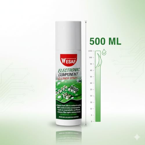 Image of Wesaf Contact Cleaner Spray 500ml | PCB Cleaning Spray | Electronic Components Cleaner for Circuit Board, Switches, Keyboard & CPU, Non-Flammable Residue Remover, Fast Evaporating-Grade 2003