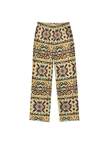 Vintage Pattern Aztec Boys Pants for Kids Jogger Pants with Pockets S2