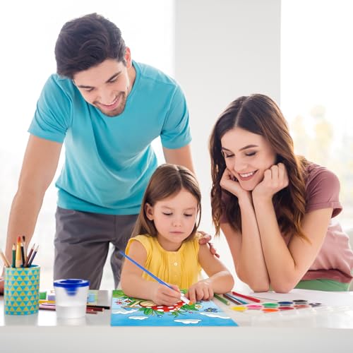8 Pack Pre Drawn Canvas for Painting, 8" X 8" Cute Animals Painting Canvas Bulk, Art Canvases for Painting for Kids Students School Home (Spring) by Anseal - Used condition - Image 6