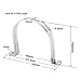 uxcell 3.94-inch Rigid Pipe Strap, 2 Holes Tube Straps 201 Stainless Steel Tension Tube Clip Clamp 4pcs