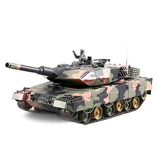POCO DIVO Leopard IIA5 German Battle Tank RC Military Vehicle 1/24 Scale Model 2.4Ghz Remote Control Germany 2A5 Airsoft Panzer Combat Fight Infrared BB