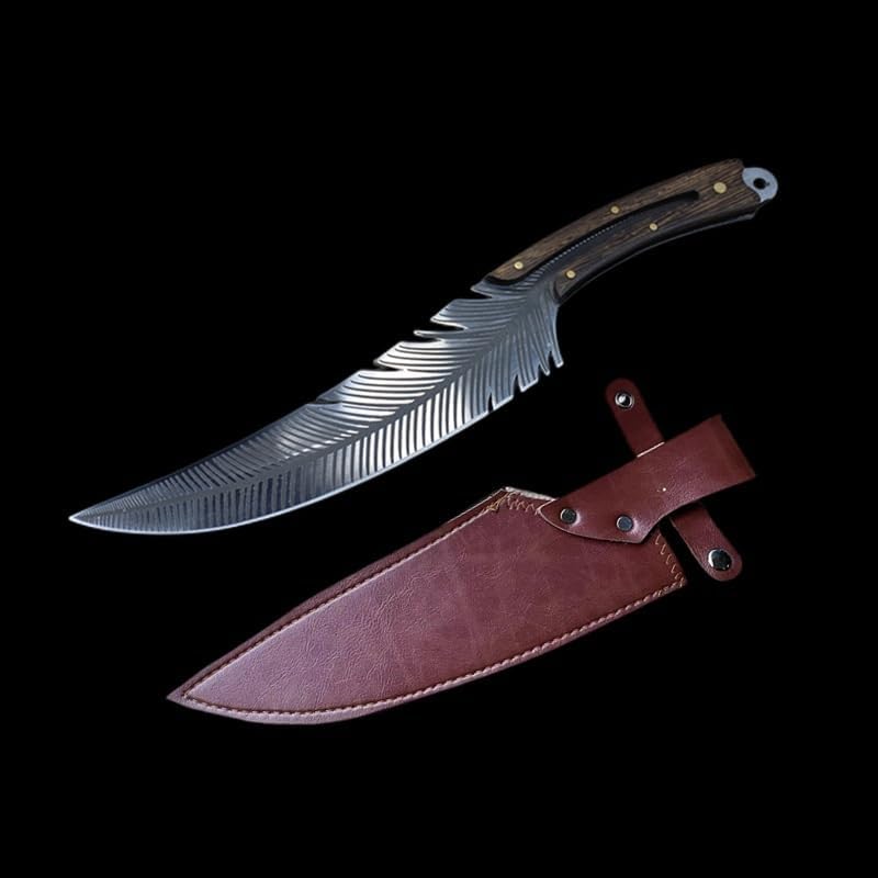 Meat Cleaver,Cleaver Knife 8.5 Inch Forged 7cr Boning Knife Handmade Kitchen Knives Chef Meat Cleaver Butcher Cutting Tools With Wood Handle Peeling Fruit Cutter (Color : Knife and cover)
