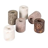 Bloomingville Decorative Marble Taper Candle Holders, Multicolor, Set of 6