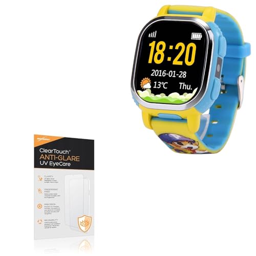 BoxWave Screen Protector Compatible With Tencent QQ Watch - ClearTouch Anti-Glare Anti-UV EyeCare (2-Pack), Filters out Harmful Blue Light Reduce Fatigue