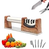 🔪 - CONCEPTION ERGONOMIQUE - Doté d'une large poignée et d'une base entièrement antidérapante, cet aiguiseur vous assure un confort optimal et une stabilité maximale lors de son utilisation.