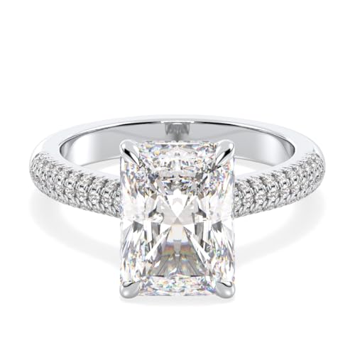 Certified 0.87- 4.8 Carat Moissanite Engagement Ring for Women, D Color VVS1 Clarity, 925 Sterling Silver With 18K Gold Rhodium Plated Solitaire Promise Ring for Wedding, Anniversary, Mother’s Day2