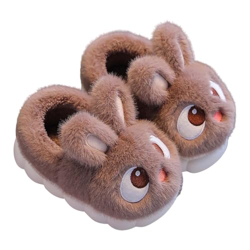 Cute Bunny Slippers for Kids,Toddler House Indoor Slippers,Soft Fuzzy Slip-On Winter Animal Shoes for Girls Boys