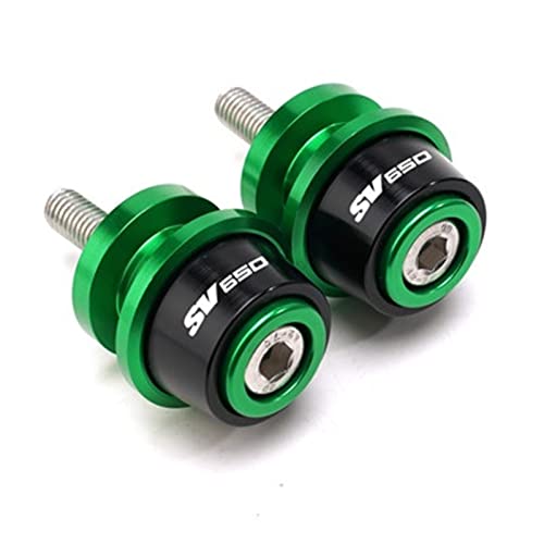 Bobines support arrière Suzuki SV650 vis curseur bras oscillant moto CNC vert