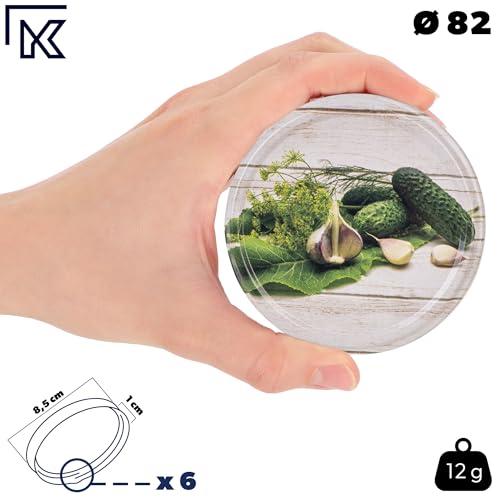 KADAX 50er Set Marmeladengläser 330ml TO82 Einlegegurken, Einmachgläser Vorratsgläser Mason Jar mit Schraubdeckel… – Ansicht 4
