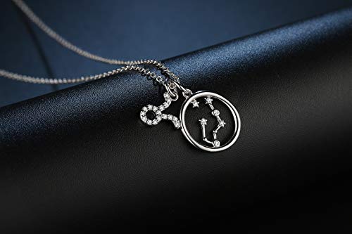 Presentski Zodiac Necklace Sterling Silver 12 Constellation Horoscope Pendant Astrology Star CZ Dainty Necklaces Birthday Jewelry for Women Daughter4