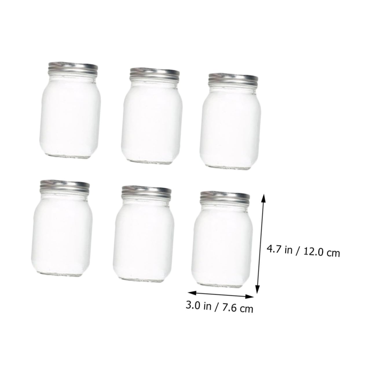 SOIMISS Runde Glasgefäße 380ml aus Glas für Küche und Vorrat