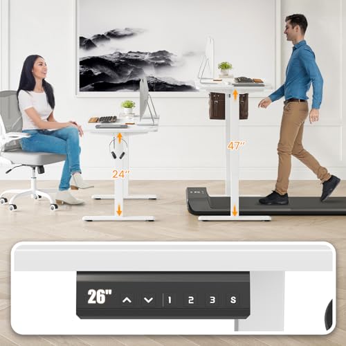 Image of STARY Electric Standing Desk Adjustable Height Sit Stand Home Office Desk with Splice Board
