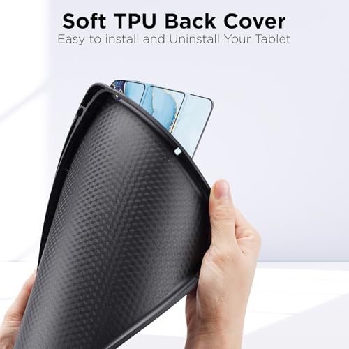 Image of Robustrion Case Cover for iPad Air 11 inch Cover M4 / M3 / M2 / iPad Air 5th Generation Cover /iPad Air 4th Generation with [Pencil Holder] for iPad Air 11 inch M4 M3 M2 /Air 4 5 10.9 inch - Marble Blue