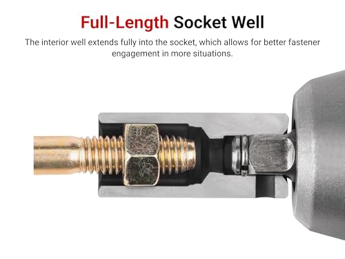 Image of TEKTON 3 /8 Inch Drive x 13 /16 Inch Semi-Deep 6-Point Impact Socket | SID14021