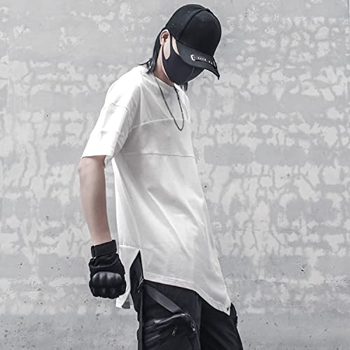 MOKEWEN Men's Cargo Streetwear Punk Short Sleeve T-Shirt Tees4