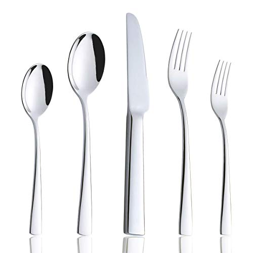 image for OMGard Silverware Set, 20-Piece Flatware 18/8 Stainless Steel Extra He