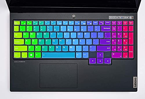 Image of Keyboard Protector Cover - Fit for for Lenovo IdeaPad Gaming 3 15ARH05E AMD Ryzen 5 4000 Series 15.6-inch Full HD IPS Laptop - Rainbow